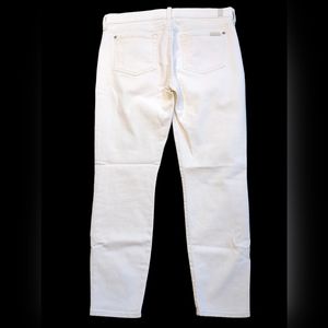 7 for All Mankind The Cropped Skinny Leg Jeans in Winter White Sz 30